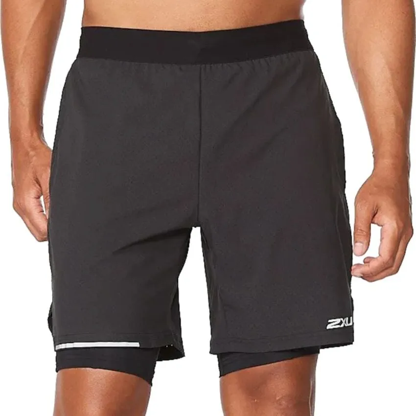 2XU Hombre Shorts Aero 2in1 7inch Shorts Negro 