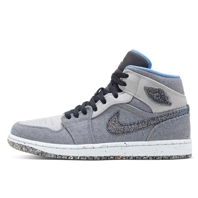 Air Jordan 1 Mid Crater Grey University Blue