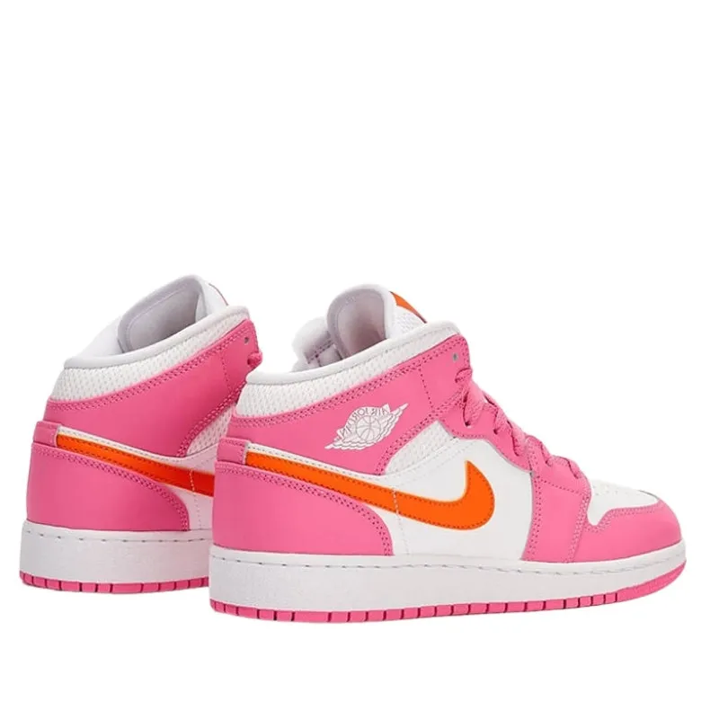 Air Jordan 1 Mid Pinksicle Safety Orange