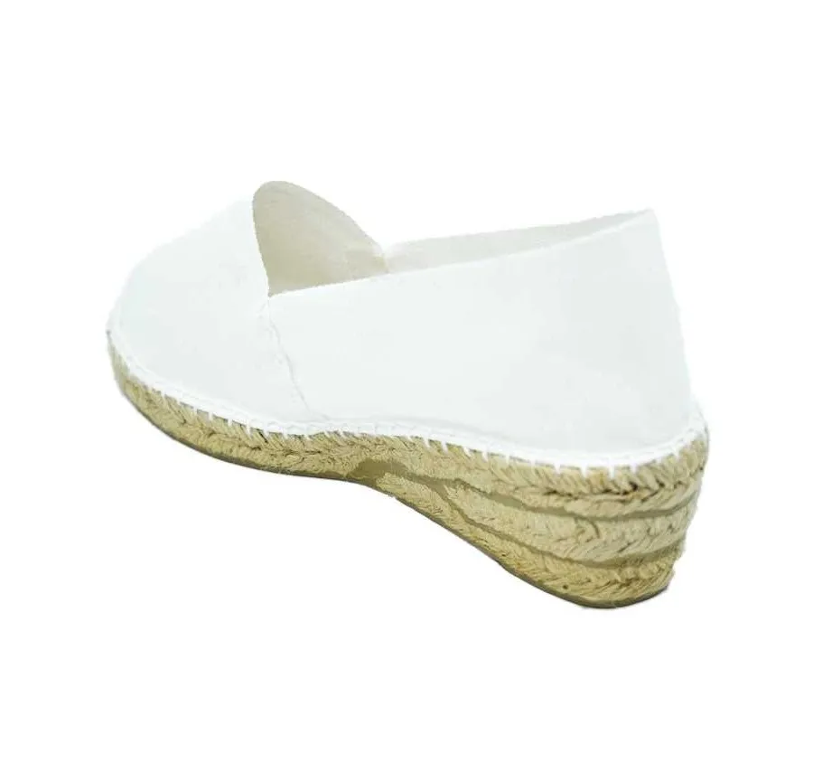 ALPARGATA CUÑA TRES CUERDAS YUTE ESPARDEÑAS ZAPATILLA ESPARTO BLANCO