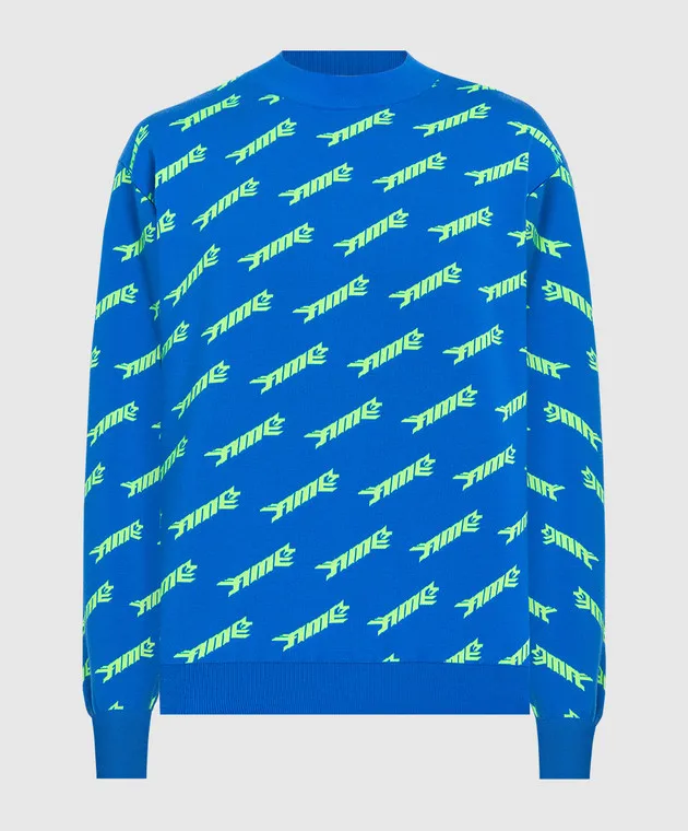 AMBUSH Blue sweatshirt with a logo pattern