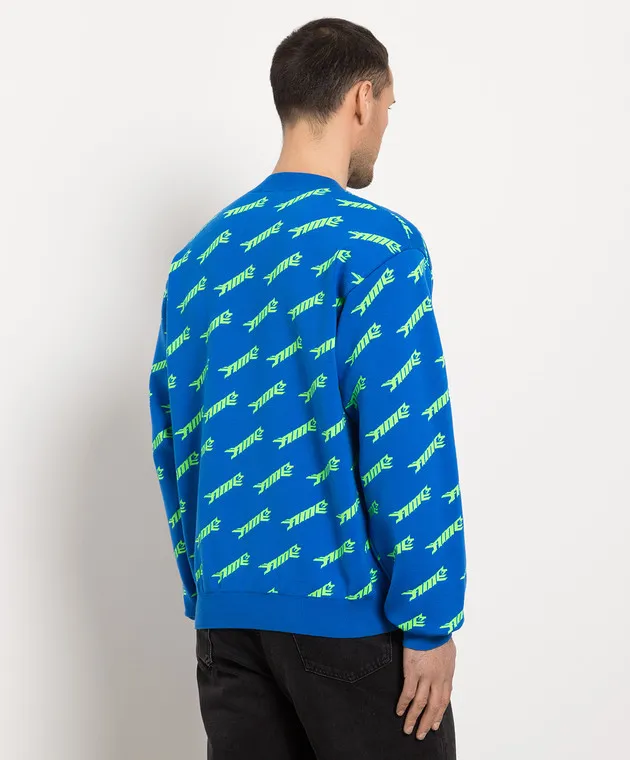 AMBUSH Blue sweatshirt with a logo pattern