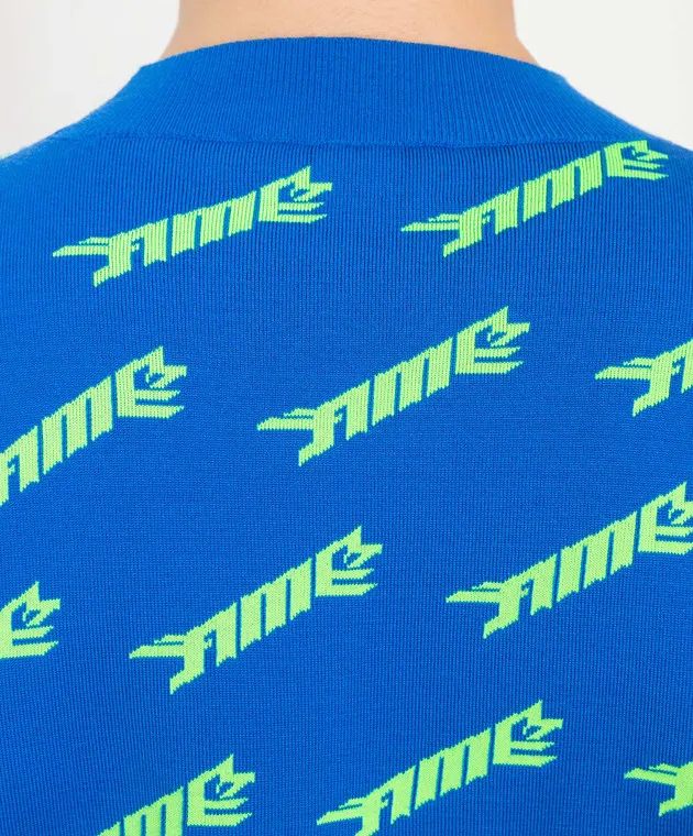 AMBUSH Blue sweatshirt with a logo pattern