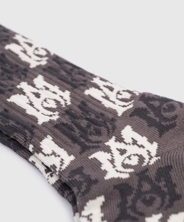 AMIRI Gray logo socks