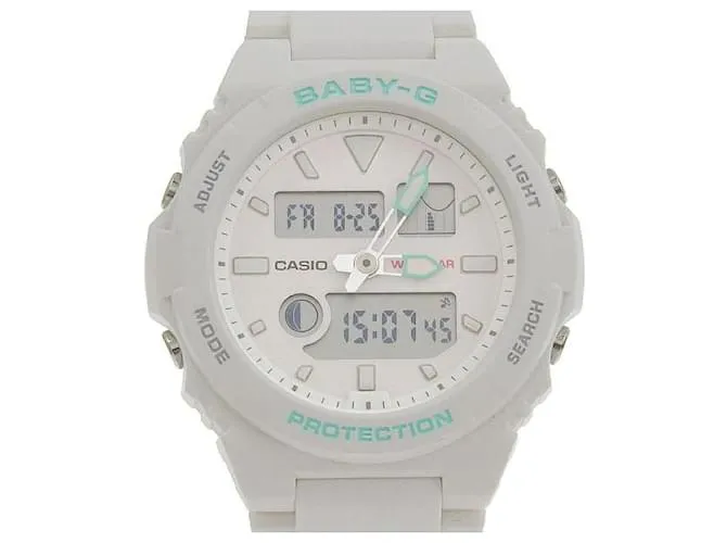 & Other Stories Casio Baby-G GLIDE Cuarzo Resina Blanca/Reloj de mujer con correa de resina BAX 100 7AJF, Seminuevo【tkh23seg