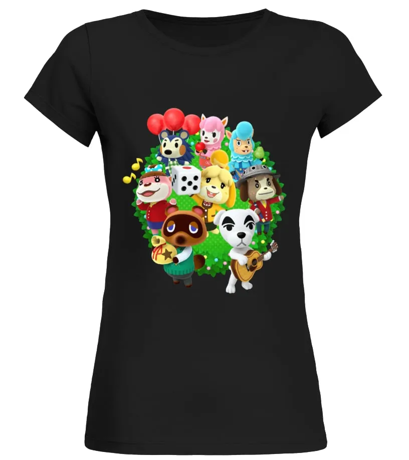 Animal Crossing New leaf Sweatshirt Camiseta cuello redondo Mujer