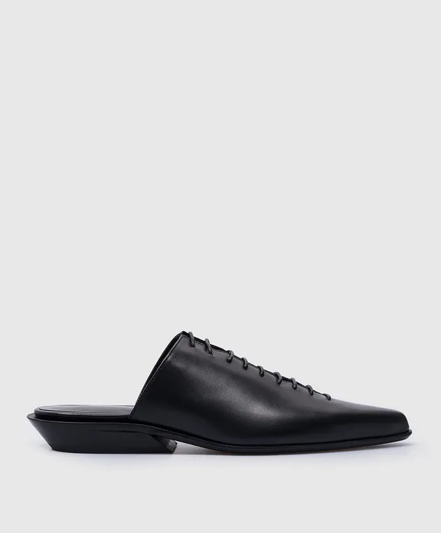 Ann Demeulemeester River Lages black leather mules