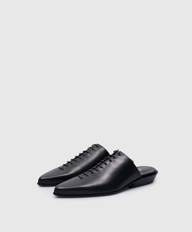 Ann Demeulemeester River Lages black leather mules