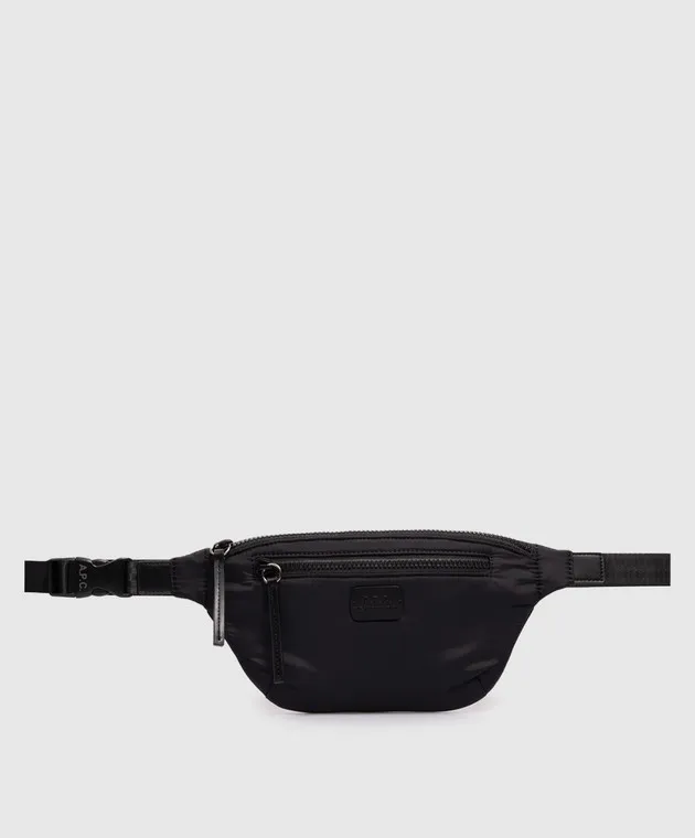 A.P.C Black logo waist bag