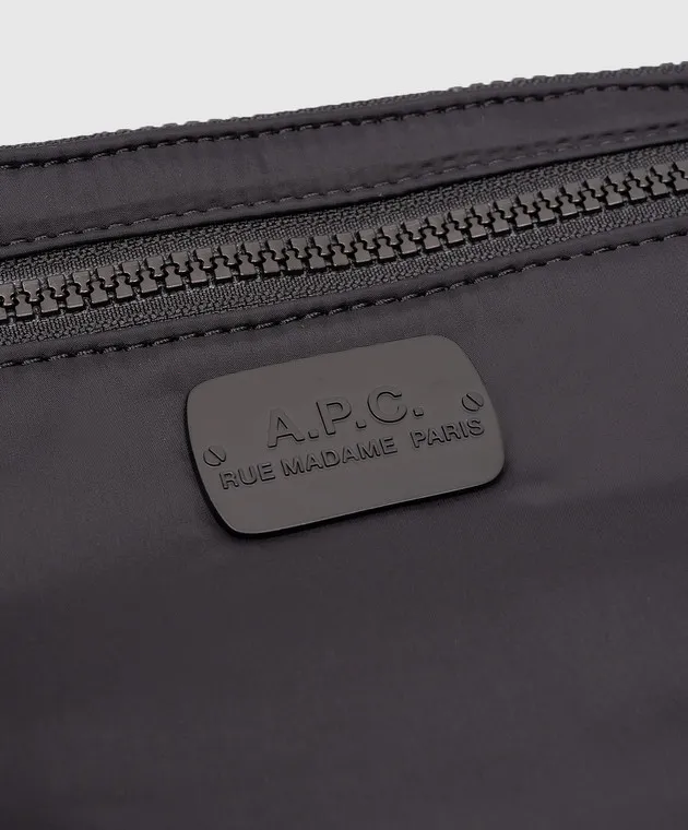 A.P.C Black logo waist bag