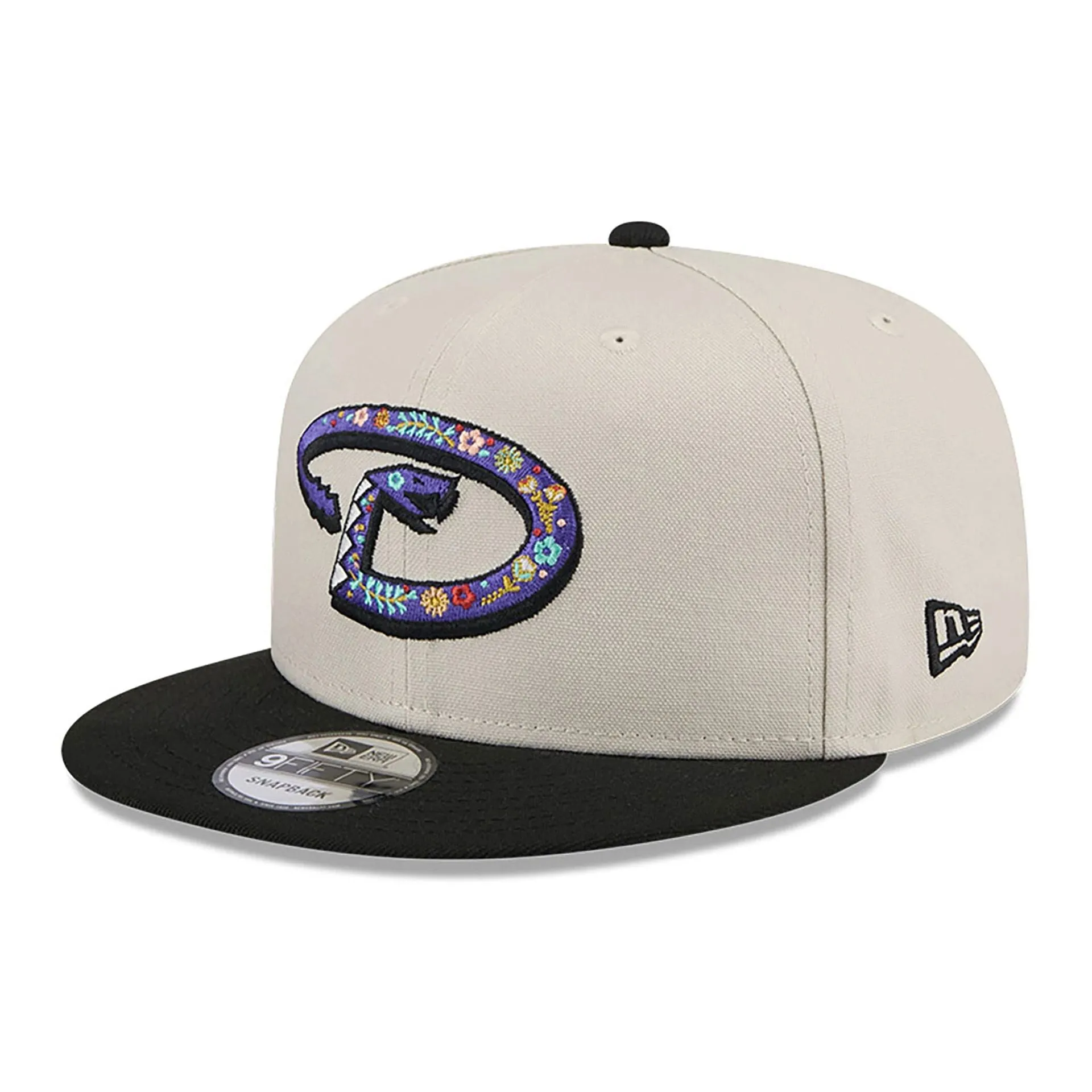 Arizona Diamondbacks Gorra Snapback 9FIFTY con Relleno Floral en Beige Claro