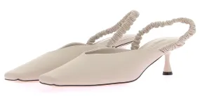 Autre Marque STUDIO AMELIA Mules y zuecos T.UE 39 Cuero Blanco 