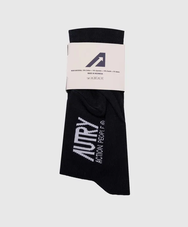 AUTRY Children's blue socks with a logo