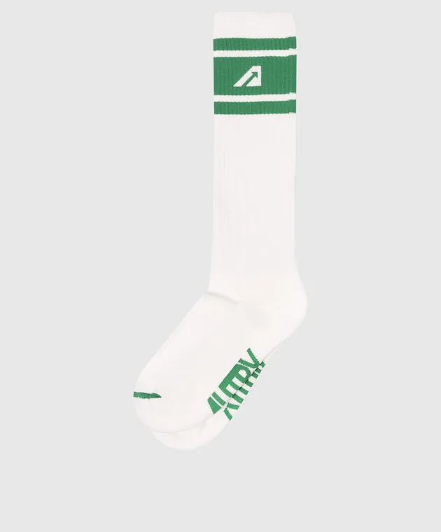 AUTRY White socks with contrasting logo