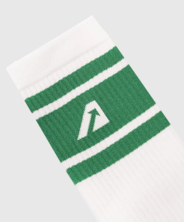 AUTRY White socks with contrasting logo