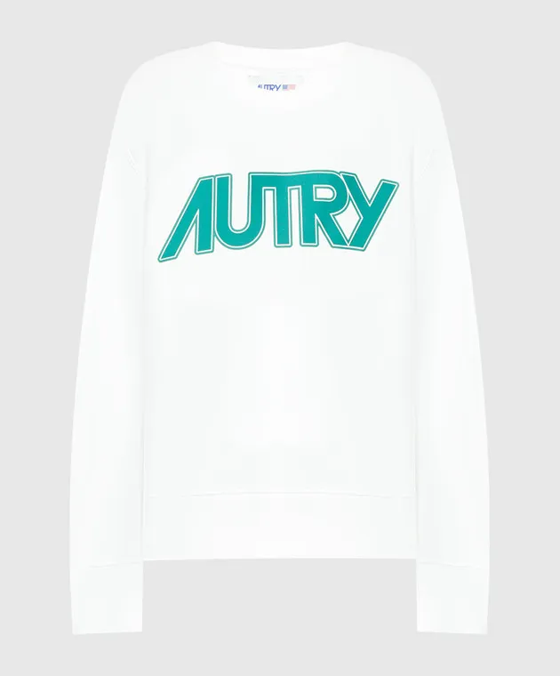 AUTRY White sweatshirt with logo print