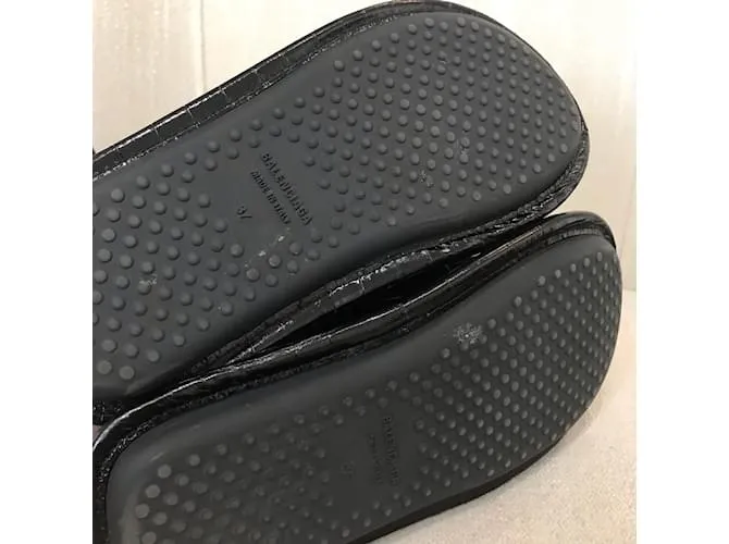 BALENCIAGA Mules y zuecos T.UE 37 cuero Negro 