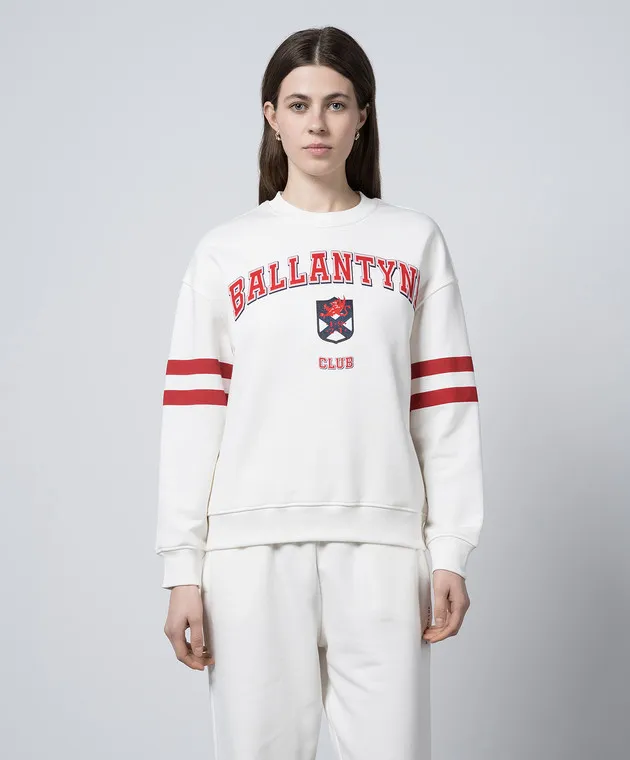 Ballantyne CLUB HERITAGE white sweatshirt with logo