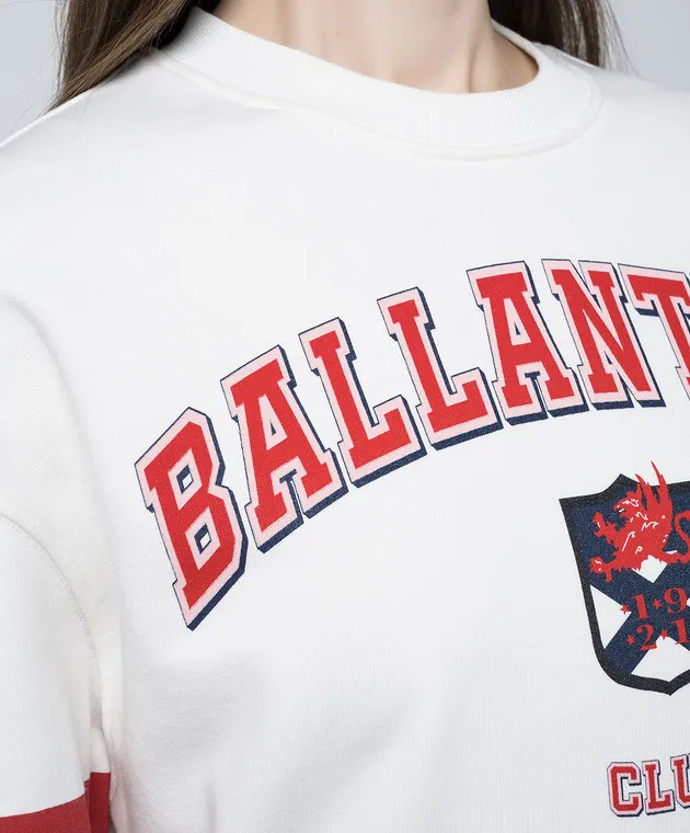 Ballantyne CLUB HERITAGE white sweatshirt with logo