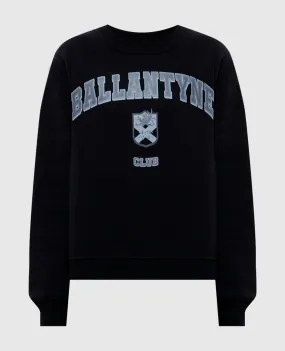 Ballantyne HERITAGE CLUB black sweatshirt with logo print