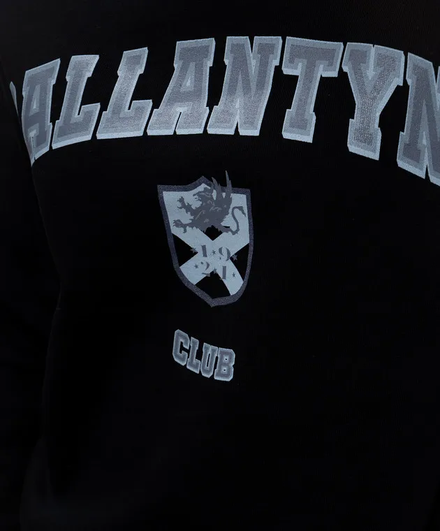 Ballantyne HERITAGE CLUB black sweatshirt with logo print