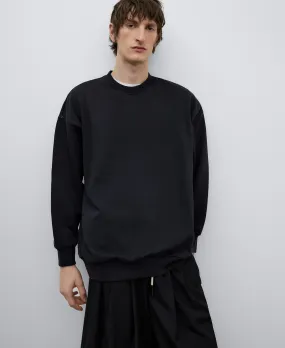 Black organic cotton sweatshirt for man