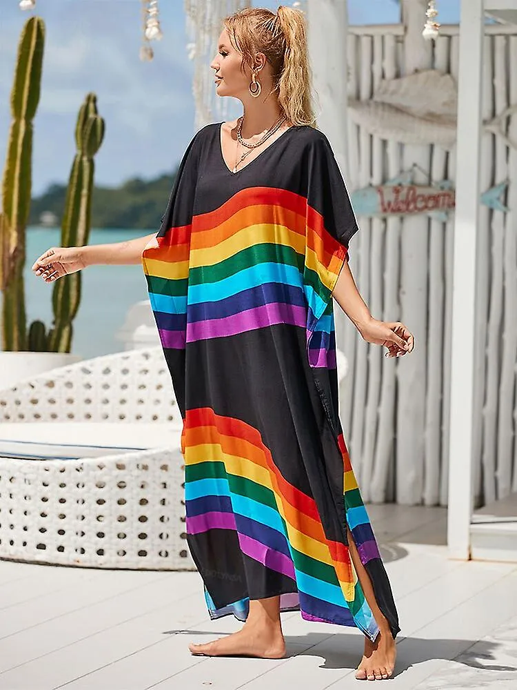 Boho printed caftan dress q1476-15