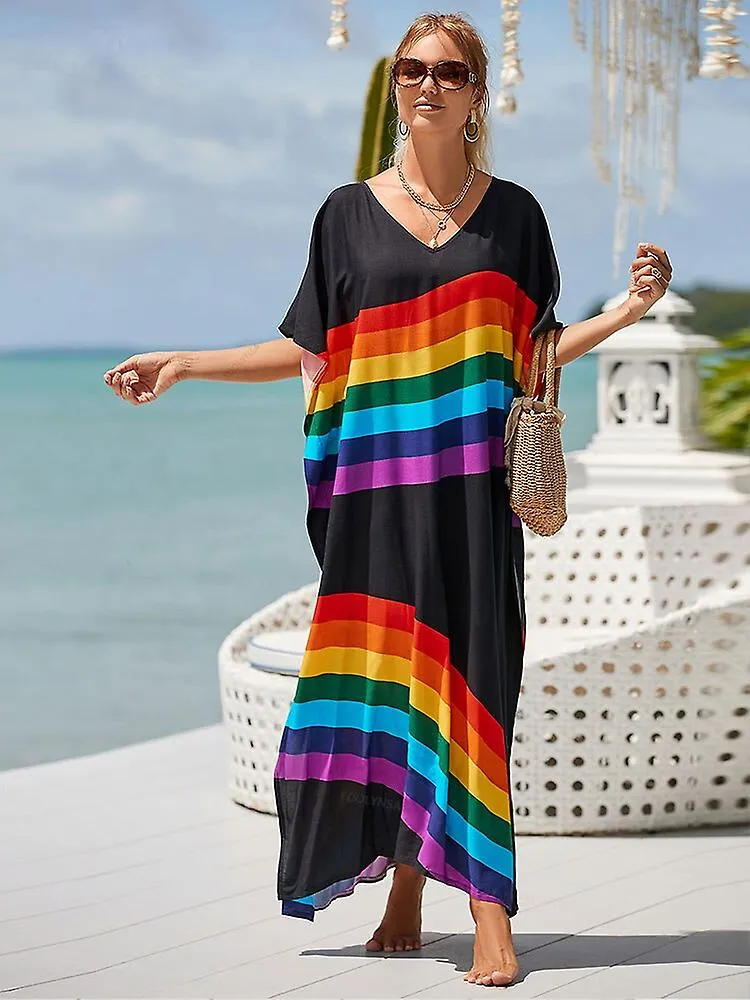 Boho printed caftan dress q1476-15