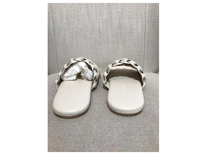 BOTTEGA VENETA Sandalias T.EU 41 Piel Blanco 