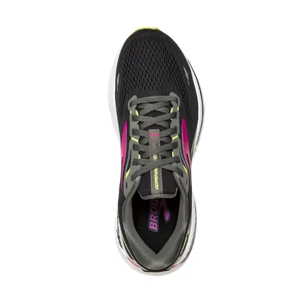 Brooks Adrenaline GTS 23 para mujer Negro/Gunmetal/Verde afilado