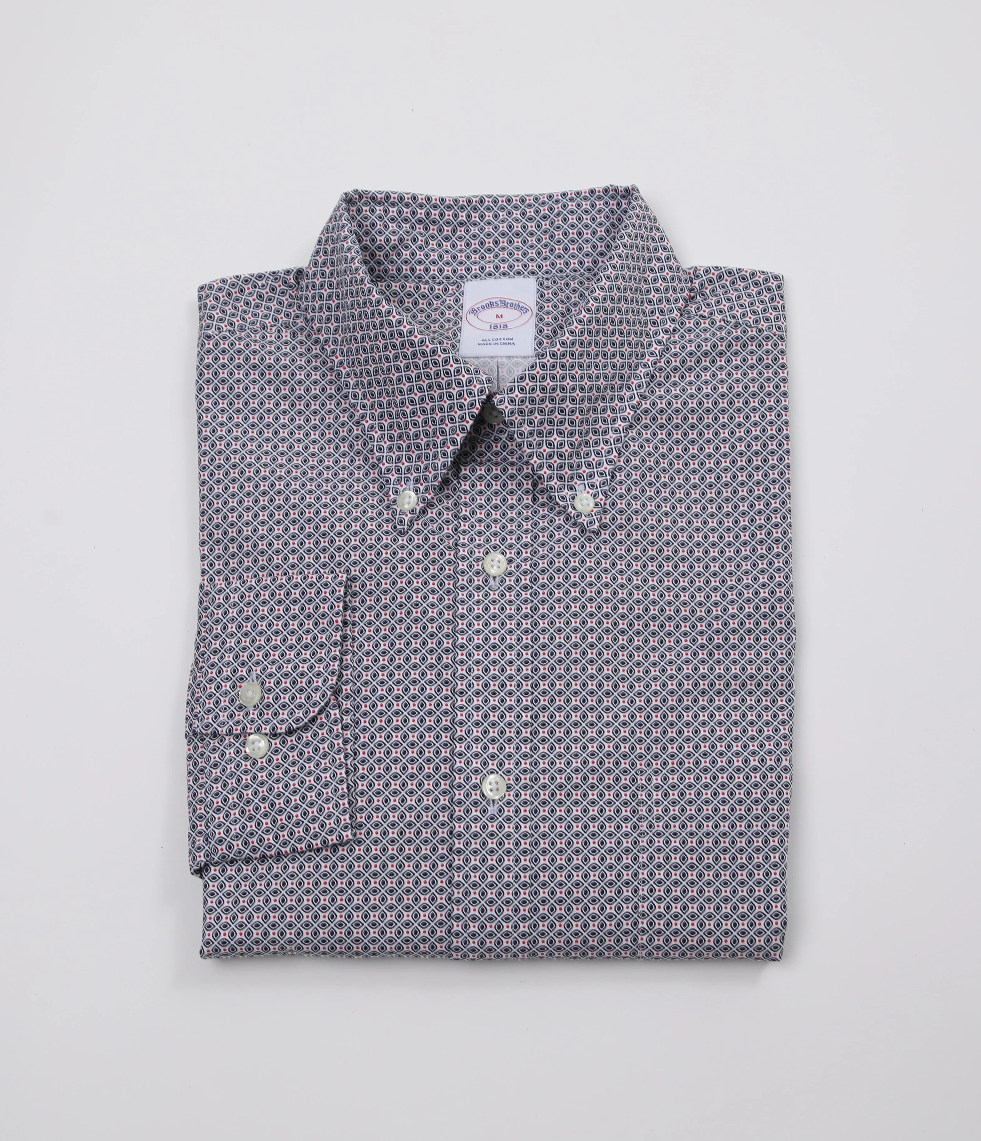 BROOKS BROTHERS Camisa Hombre Cotton Sport Geo