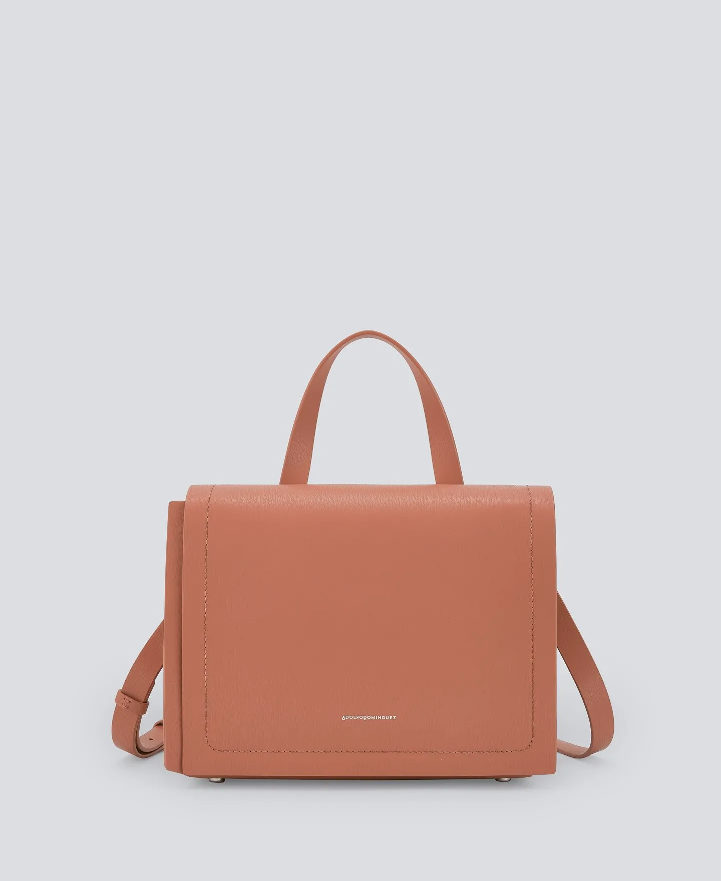 Brown responsible leather bag woman