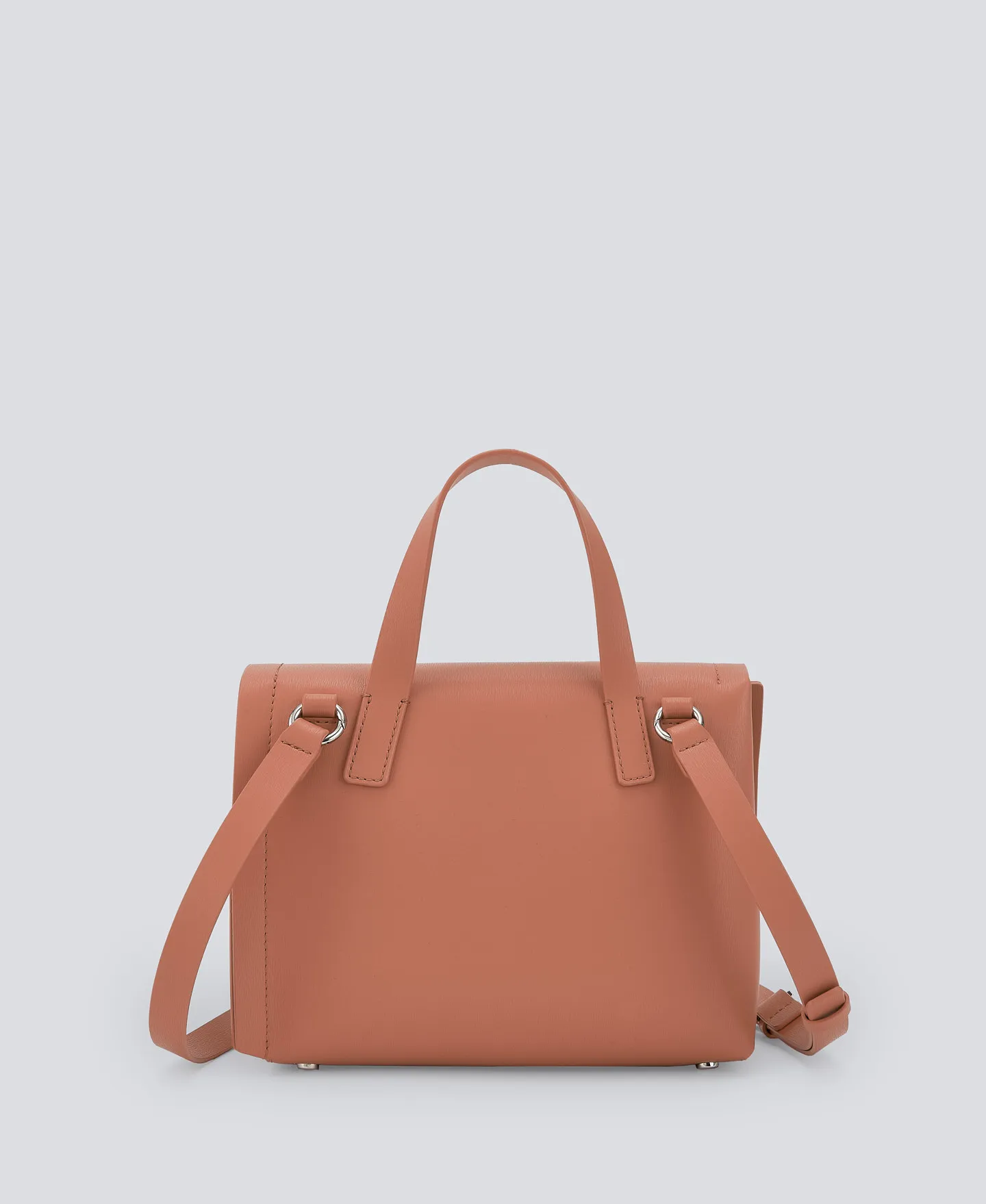 Brown responsible leather bag woman