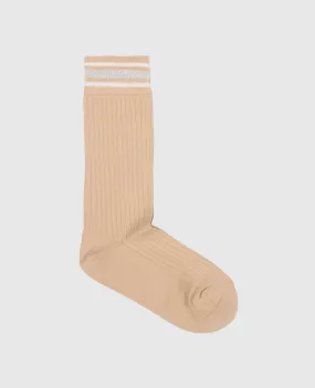 Brunello Cucinelli Beige socks with lurex