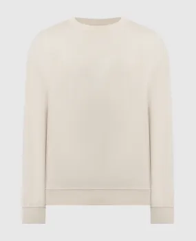 Brunello Cucinelli Beige sweatshirt with logo embroidery