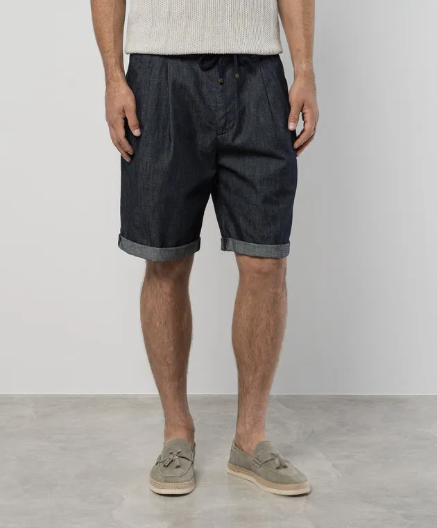 Brunello Cucinelli Blue denim shorts