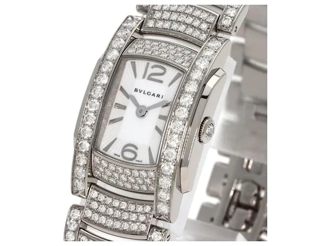 Bulgari Reloj Bvlgari Ashoma con bisel de diamante y correa de cuero 