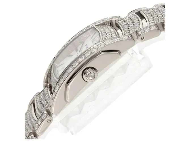 Bulgari Reloj Bvlgari Ashoma con bisel de diamante y correa de cuero 