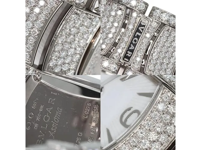 Bulgari Reloj Bvlgari Ashoma con bisel de diamante y correa de cuero 