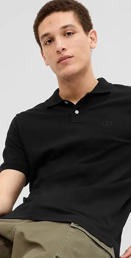 camisa GAP F-Logo PK Polo - Black - men´s