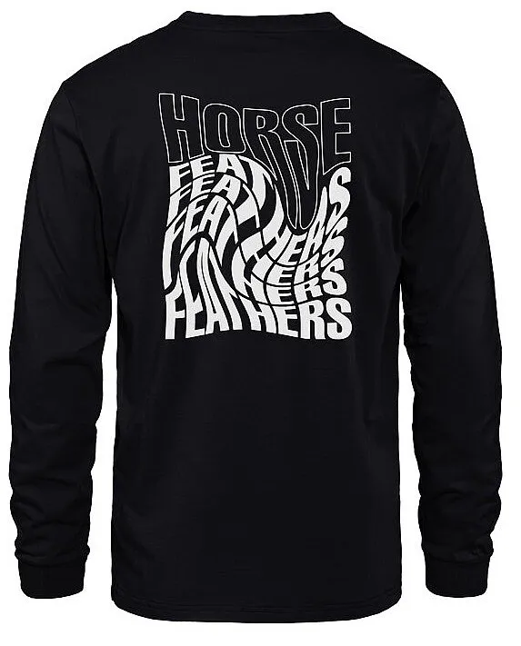 camisa Horsefeathers Distort LS - Black - men´s