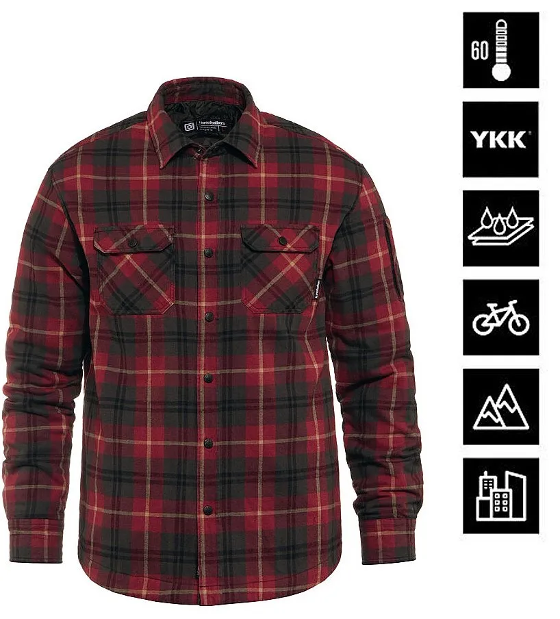 camisa Horsefeathers Dough Insulated LS - Redwood - men´s