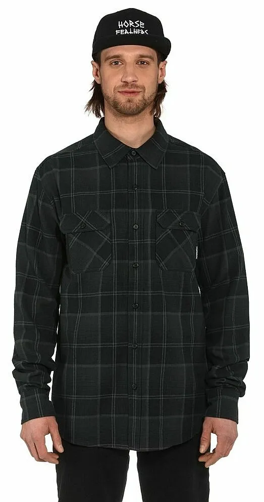 camisa Horsefeathers Dough LS - Anthracite - men´s