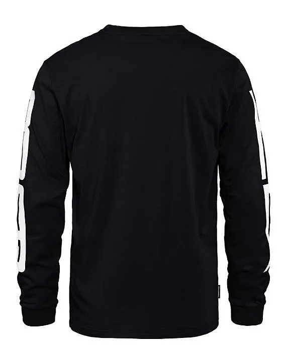 camisa Horsefeathers Tall Typo LS - Black - men´s