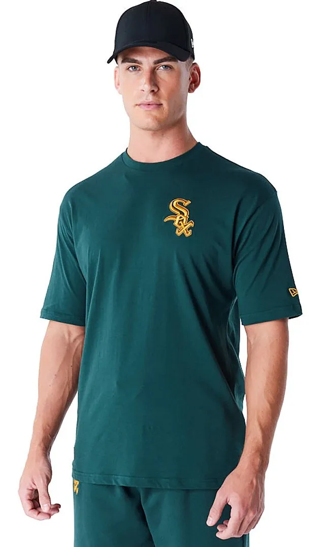 camisa New Era League Essential LC OS MLB Chicago White Sox - Dark Green - men´s