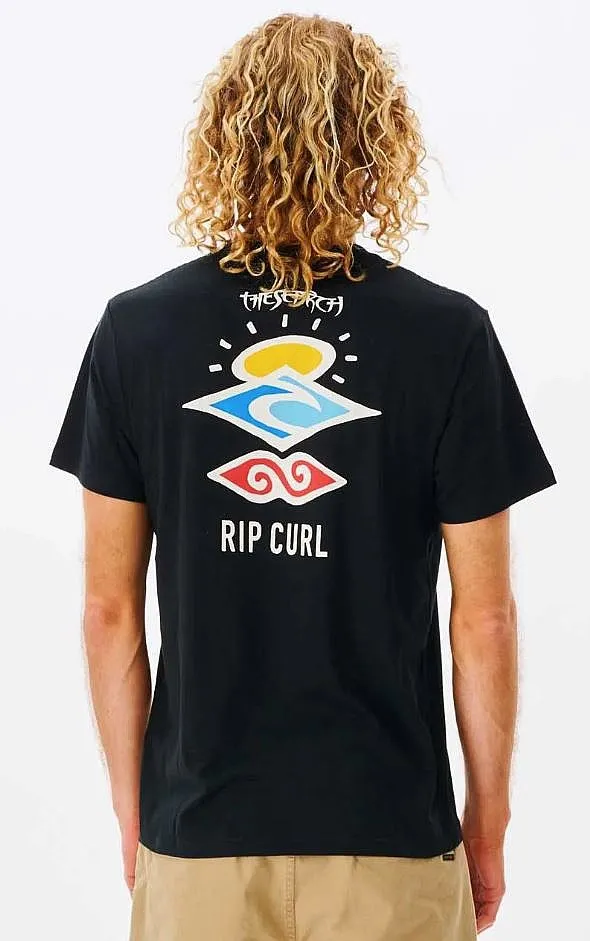 camisa Rip Curl Search Icon - Black - men´s