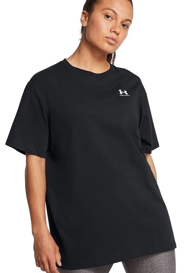 camisa Under Armour BF Oversized Logo - Black/White - women´s