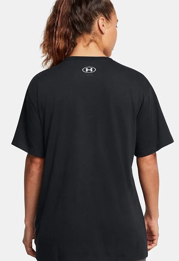 camisa Under Armour BF Oversized Logo - Black/White - women´s