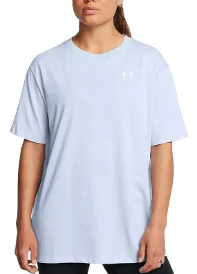 camisa Under Armour BF Oversized Logo - Nimbus Blue/White - women´s