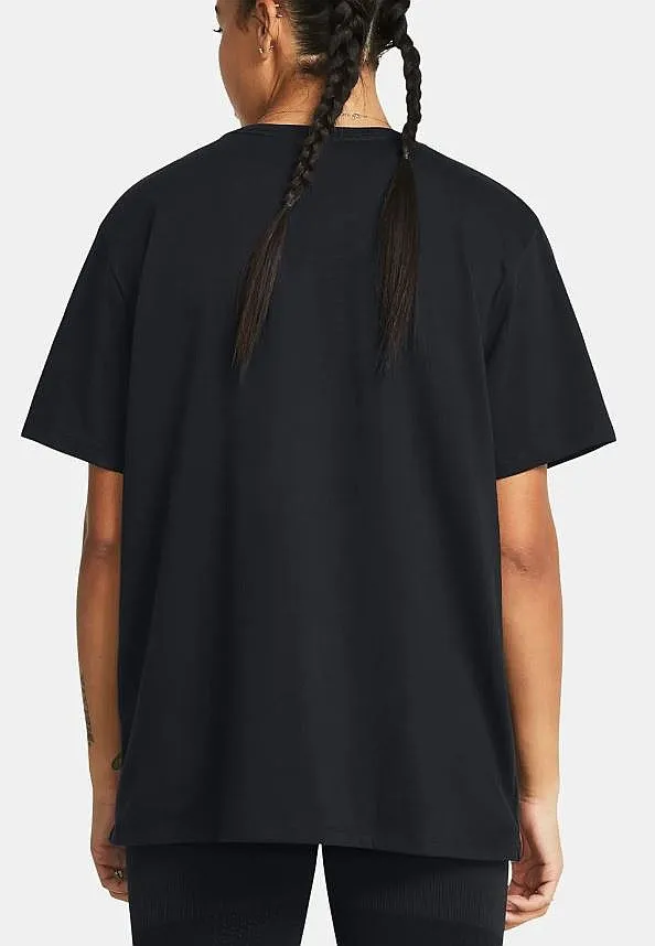 camisa Under Armour Campus Oversized Logo - Black/White - women´s